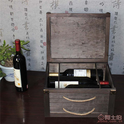 【浩達(dá)廠家熱銷紅酒禮盒六支裝精美做工木制酒盒紅酒木箱可印logoHD-376】曹縣青菏街道辦事處浩達(dá)工藝品廠 - 產(chǎn)品庫