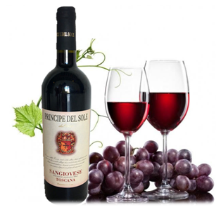 意大利原裝原瓶進口 太陽王子桑嬌維塞紅葡萄酒