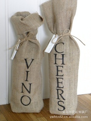 【優(yōu)質(zhì)定做 數(shù)字麻布紅酒袋 收納包裝袋 實(shí)用束口袋 小布袋】價(jià)格,廠家,圖片,麻袋,義烏市宏拓制袋廠-