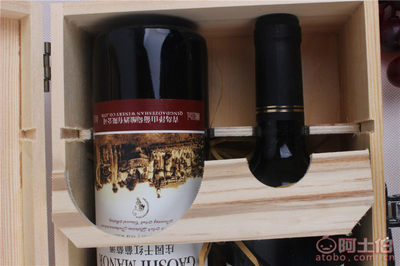 【廠家直銷定制紅酒葡萄酒禮盒高質量雙支裝打皮條鏤空紅酒木盒mh-522可定制】曹縣美合工藝品廠 - 產品庫